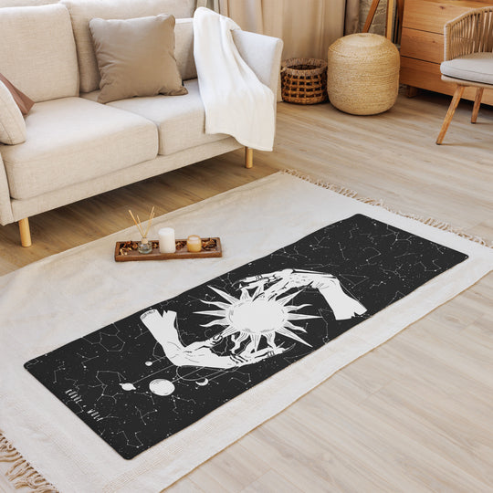Starlight Yoga Mat - Witchy Goth Non Slip Mat for Home Workouts Pilates Stretching Floor Workouts Gothic Gift for yoga lovers