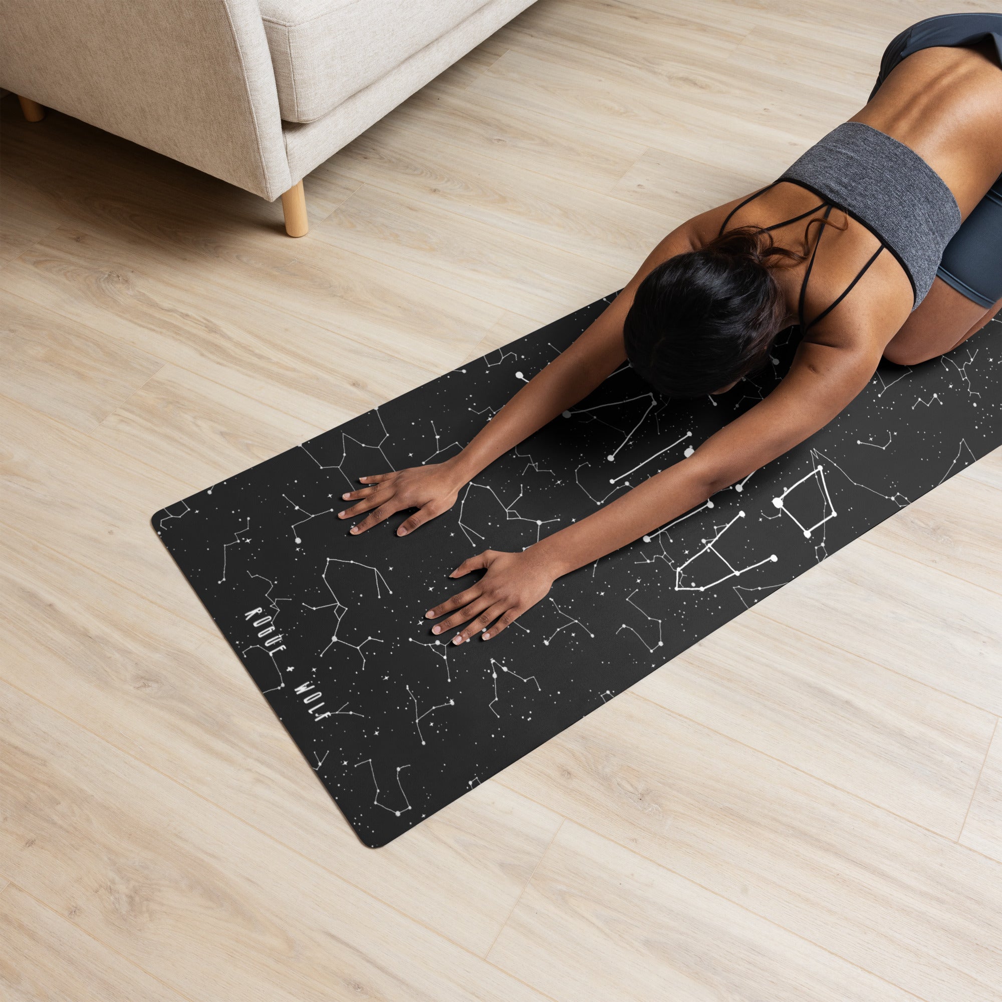 Stretching discount floor mat