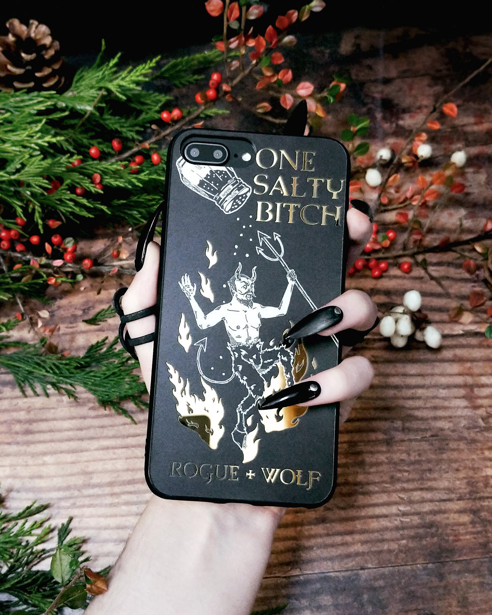 One Salty Witch Phone Case - Mirror Gold Details