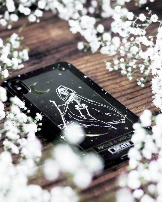 Death Tarot Phone Case - Mirror Gold Details