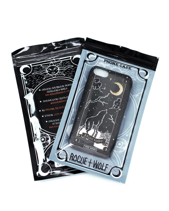 The Moon Tarot Phone Case - Mirror Gold Details