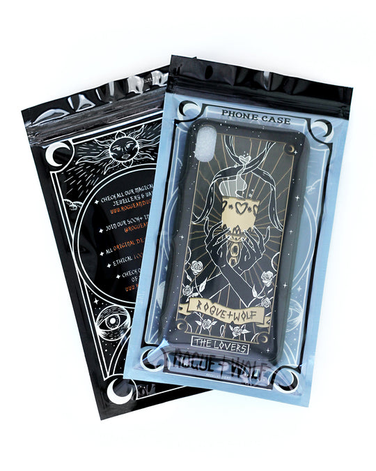 The Lovers Tarot Phone Case - Mirror Gold Details