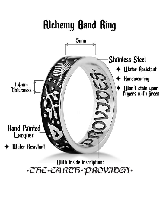 Alchemy Ring in Blackened Steel