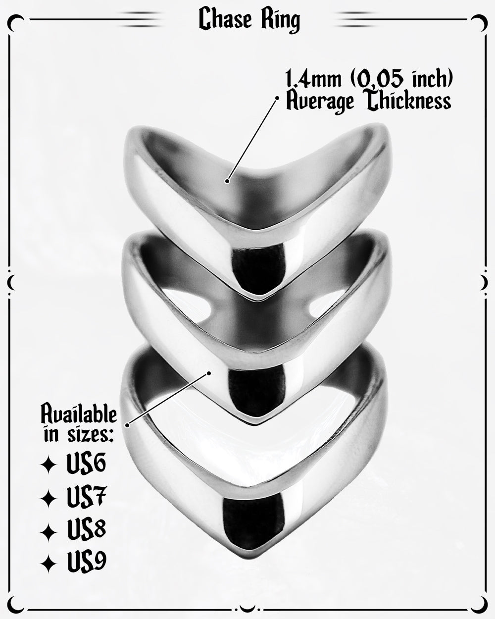 Chase Ring in Mirror Steel