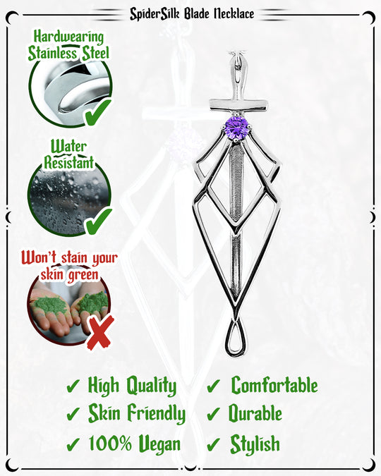 SpiderSilk Necklace in Mirror Steel